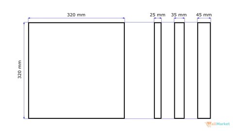 Panel akustyczny ścienny 3d WallMarket, Dekoracja ścienna 3d, Kwadrat cukierkowy róż 32 x 32 x 2,5 cm