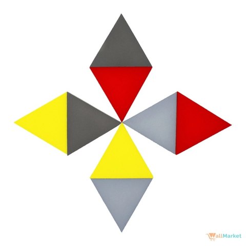 Wygłuszający panel ścienny 3d WallMarket, Panel akustyczny dekoracyjny 3d, Trójkąt karmelowy 32 x 27,7 x 2,5 cm