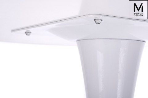MODESTO stół TULIP FI 90 biały - MDF, podstawa metalowa MODESTO stół TULIP FI 90 biały - MDF, podstawa metalowa