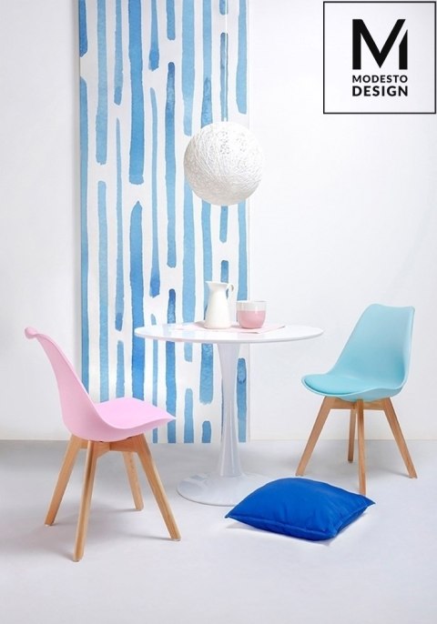 MODESTO stół TULIP FI 90 biały - MDF, podstawa metalowa MODESTO stół TULIP FI 90 biały - MDF, podstawa metalowa