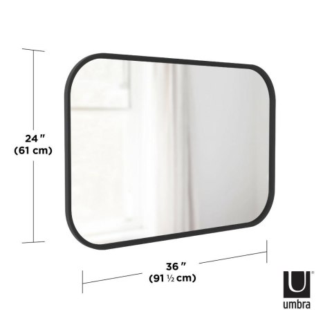 UMBRA lustro prostokątne HUB 61 x 91 cm czarne UMBRA lustro prostokątne HUB 61 x 91 cm czarne