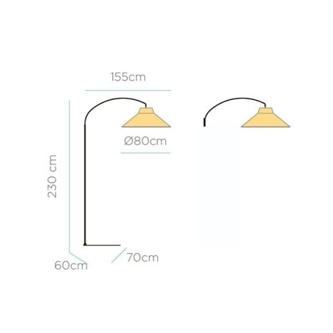 NEW GARDEN lampa podłogowa NIZA 230 BATTERY NEGRO NEW GARDEN lampa podłogowa NIZA 230 BATTERY NEGRO