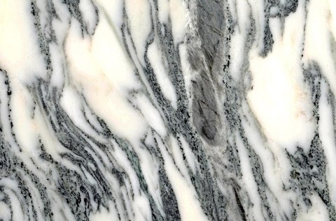 Stół TULIP ELLIPSE MARBLE ARABESCATO - biały - blat owalny marmurowy, metal