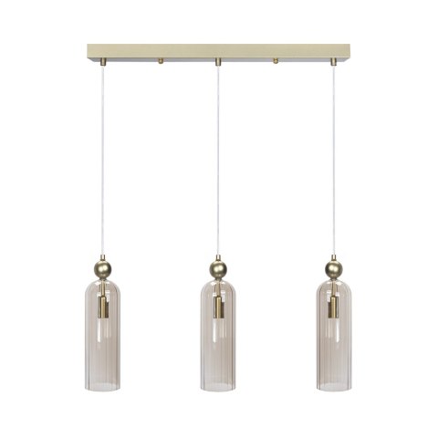 Lampa Dekoracyjna Wisząca AM202 3xE14 Złota REGINA