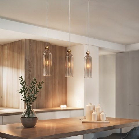 Lampa Dekoracyjna Wisząca AM202 3xE14 Złota REGINA