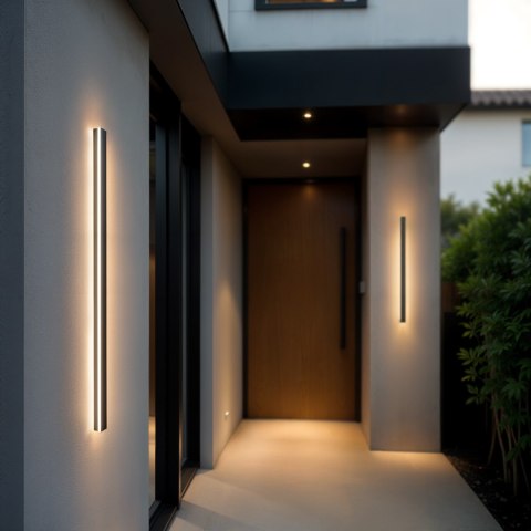 Zewnętrzny Kinkiet Elewacyjny LED 120cm UNO-BH-022 22W 3000K Czarny IP54