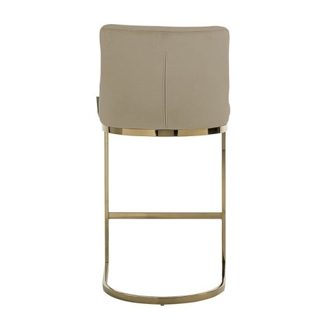 RICHMOND krzesło barowe BOLTON 75 khaki - welur, złota podstawa RICHMOND krzesło barowe BOLTON 75 khaki - welur, złota podstawa