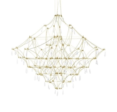 MOOSEE lampa wisząca CONSTELATION 100 GOLD - LED, stal szczotkowana MOOSEE lampa wisząca CONSTELATION 100 GOLD - LED, stal szczotkowana