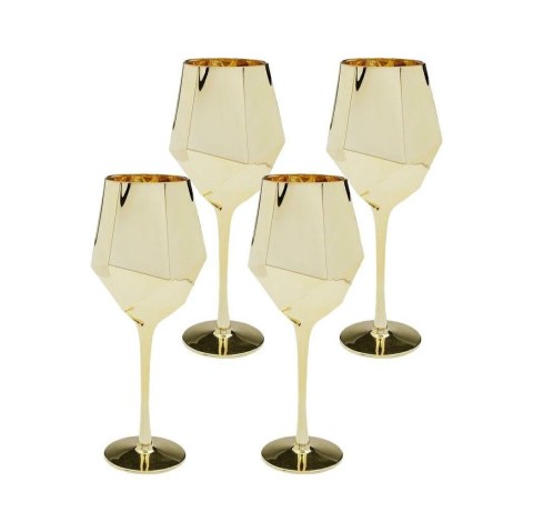 KARE komplet 4 kieliszków do wina DIAMOND 660 ml złoty KARE komplet 4 kieliszków do wina DIAMOND 660 ml złoty