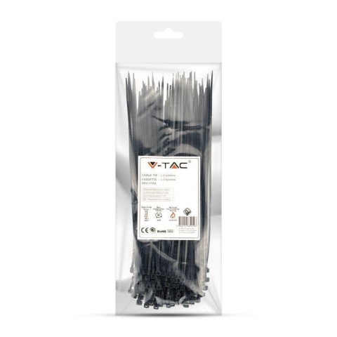 Opaska Zaciskowa V-TAC 2.5x200mm Czarna 8kg Nylon66 (Opak. 100szt) Opaska Zaciskowa V-TAC 2.5x200mm Czarna 8kg Nylon66 (Opak. 100szt)