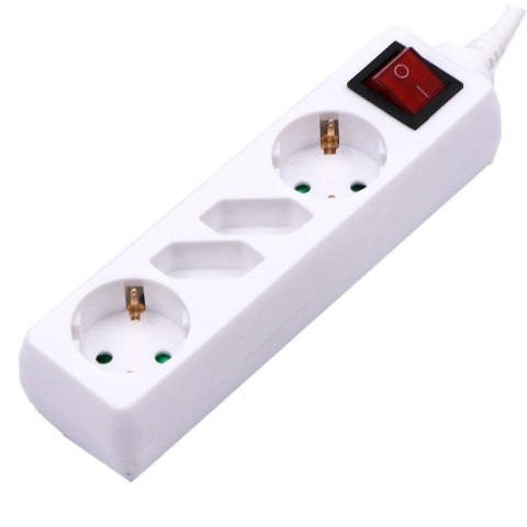 Przedłużacz 4 Gniazda z przełącznikiem V-TAC 2+2 (3G 1.5MM2 X 1.5M ) Biały VT-1117 Przedłużacz 4 Gniazda z przełącznikiem V-TAC 2+2 (3G 1.5MM2 X 1.5M ) Biały VT-1117