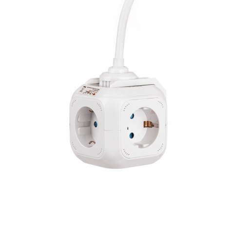 Przedłużacz Kostka 4 gniazda 2 gniazda USB 1.55MM 1.4M V-TAC VT-1154-2 Przedłużacz Kostka 4 gniazda 2 gniazda USB 1.55MM 1.4M V-TAC VT-1154-2