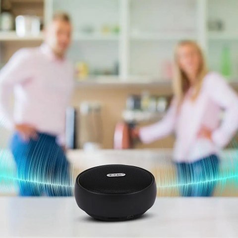 Przenośny Głośnik Bluetooth Micro USB Wysokiej jakości przewód 800mAh Czarny V-TAC VT-6211 Przenośny Głośnik Bluetooth Micro USB Wysokiej jakości przewód 800mAh Czarny V-TAC VT-6211