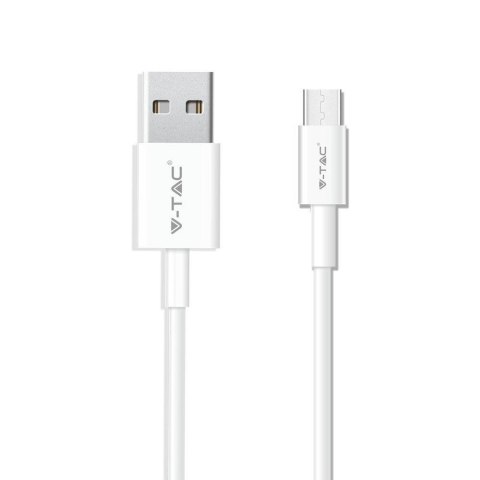 Przewód USB V-TAC Typ C 1M Biały Seria Srebrna VT-5322 Przewód USB V-TAC Typ C 1M Biały Seria Srebrna VT-5322