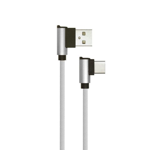 Przewód USB V-TAC Typ C 1M Wtyk Kątowy Szary Seria Diamond VT-5362 Przewód USB V-TAC Typ C 1M Wtyk Kątowy Szary Seria Diamond VT-5362