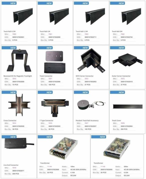 Przyłącze Prądowe Szynosystem Magnetyczny 24V V-TAC Przyłącze Prądowe Szynosystem Magnetyczny 24V V-TAC