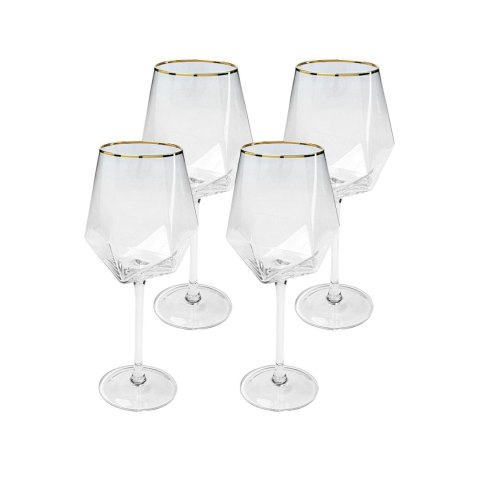 KARE komplet 4 kieliszków do wina DIAMOND RIM 525 ml KARE komplet 4 kieliszków do wina DIAMOND RIM 525 ml
