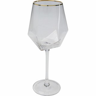 KARE komplet 4 kieliszków do wina DIAMOND RIM 525 ml