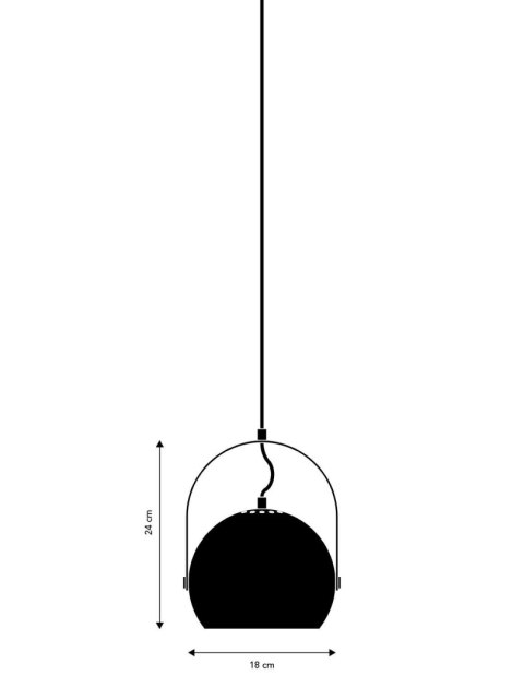 FRANDSEN lampa wisząca BALL W/HANDLE czarny mat FRANDSEN lampa wisząca BALL W/HANDLE czarny mat