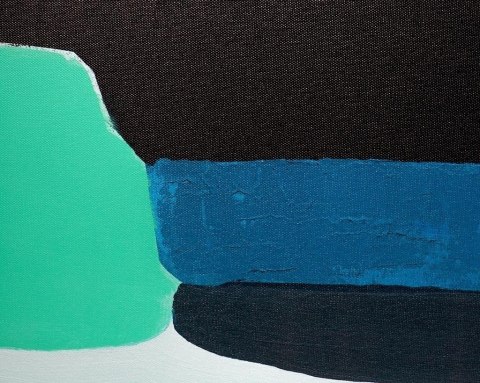 KARE obraz ABSTRACT SHAPES GREEN 73x143 cm KARE obraz ABSTRACT SHAPES GREEN 73x143 cm