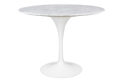Stół TULIP MARBLE 100 CARRARA biały - blat okrągły marmurowy, metal Stół TULIP MARBLE 100 CARRARA biały - blat okrągły marmurowy, metal