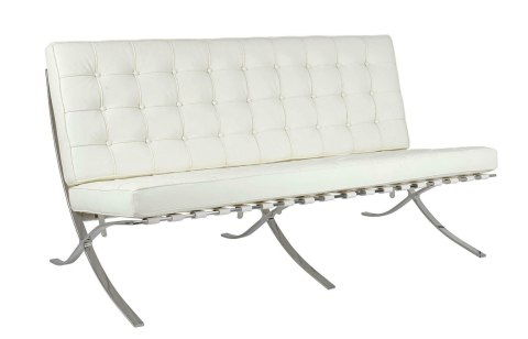 Sofa trzyosobowa BARCELON PRESTIGE PLUS biała - włoska skóra naturalna Sofa trzyosobowa BARCELON PRESTIGE PLUS biała - włoska skóra naturalna