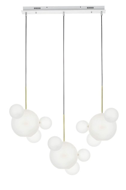 MOOSEE lampa wisząca CAPRI LINE 3 złota / biała - 180 LED, aluminium, szkło
