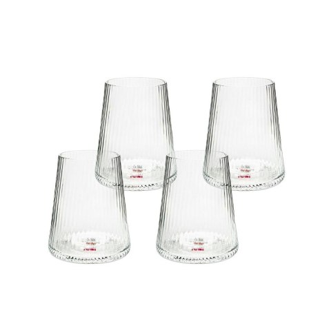 KARE komplet 4 szklanek RIFFLE 440ml transparentny KARE komplet 4 szklanek RIFFLE 440ml transparentny