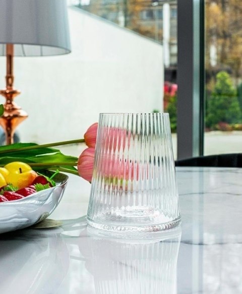 KARE komplet 4 szklanek RIFFLE 440ml transparentny KARE komplet 4 szklanek RIFFLE 440ml transparentny