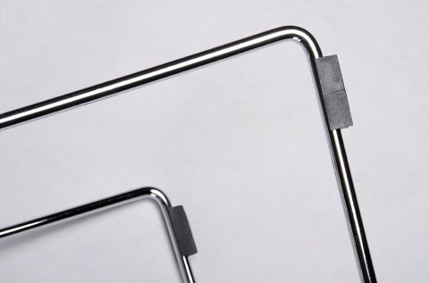 Krzesło NET SOFT chrom - czarna poduszka, metal Krzesło NET SOFT chrom - czarna poduszka, metal