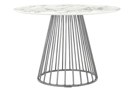 Stół GLAM MARBLE 110 - MDF, chromowana podstawa Stół GLAM MARBLE 110 - MDF, chromowana podstawa