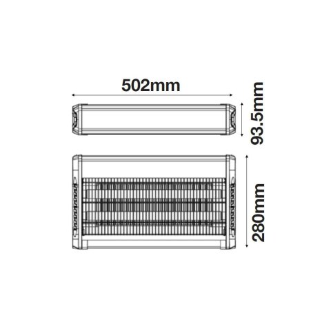 Lampa Owadobójcza V-TAC 2x15W 100m2 502x93mm VT-3230 Lampa Owadobójcza V-TAC 2x15W 100m2 502x93mm VT-3230