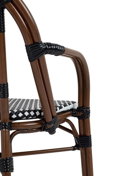 Krzesło ogrodowe CAFE PARIS ARM brązowe rattan