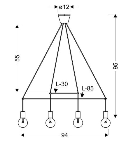 ALTO LAMPA WISZĄCA 4X40W E27 BIAŁY MATOWY ALTO LAMPA WISZĄCA 4X40W E27 BIAŁY MATOWY