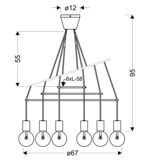 ALTO LAMPA WISZĄCA 6X40W E27 BIAŁY MATOWY ALTO LAMPA WISZĄCA 6X40W E27 BIAŁY MATOWY