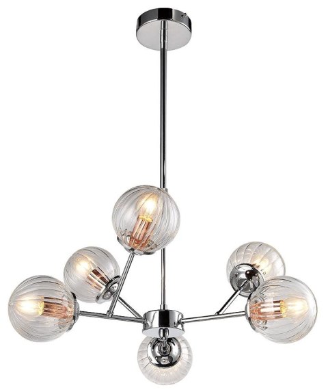 BEST LAMPA WISZĄCA 6X40W E14 CHROM+MIEDŹ BEST LAMPA WISZĄCA 6X40W E14 CHROM+MIEDŹ