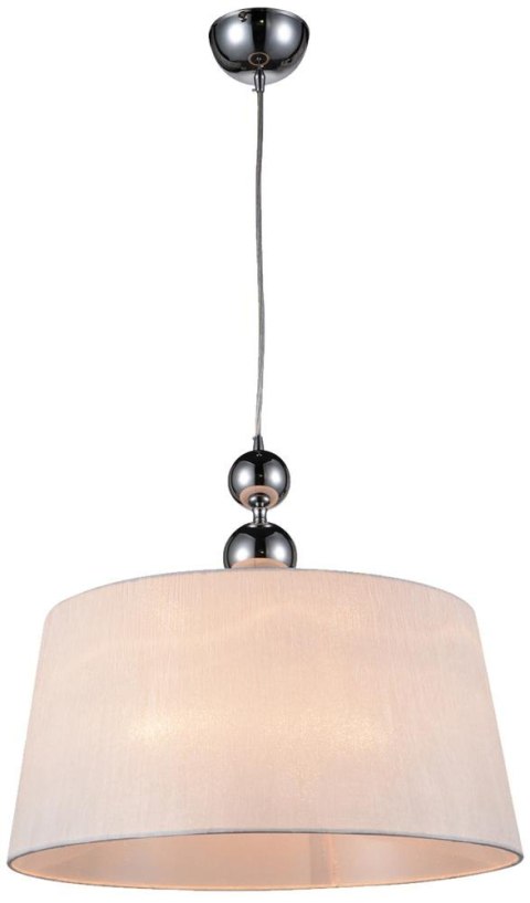 CLARA LAMPA WISZĄCA 45 1X60W E27 CHROM / BIAŁY CLARA LAMPA WISZĄCA 45 1X60W E27 CHROM / BIAŁY