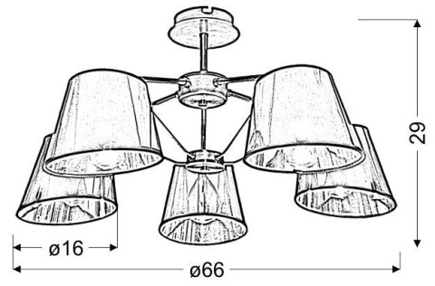 CORTEZ LAMPA WISZĄCA 5X40W E14 PATYNA CORTEZ LAMPA WISZĄCA 5X40W E14 PATYNA