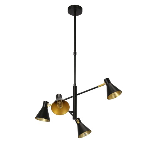 LESS LAMPA WISZĄCA 4X40W E14 CZARNY MATOWY