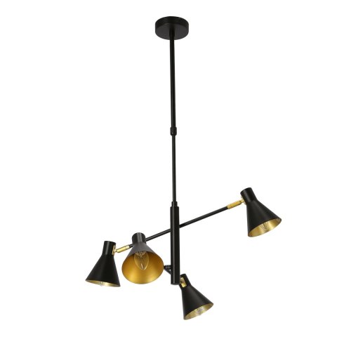 LESS LAMPA WISZĄCA 4X40W E14 CZARNY MATOWY