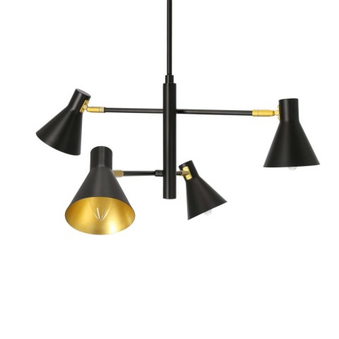 LESS LAMPA WISZĄCA 4X40W E14 CZARNY MATOWY