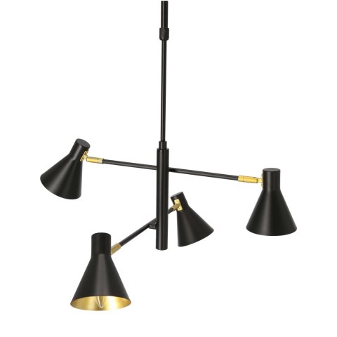 LESS LAMPA WISZĄCA 4X40W E14 CZARNY MATOWY