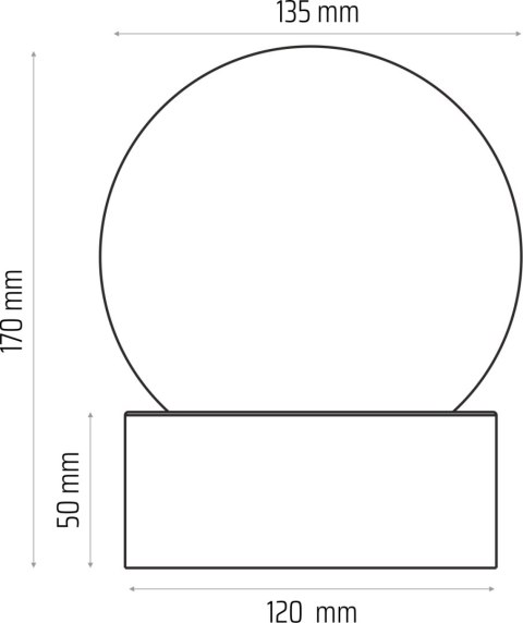 Lampa stołowa nocna dąb Barrel ORB kula Lampa stołowa nocna dąb Barrel ORB kula
