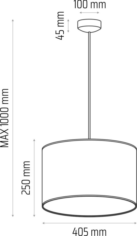 Lampa wisząca CLASSIC fi 40 szara Lampa wisząca CLASSIC fi 40 szara