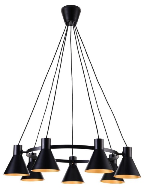MORE LAMPA WISZĄCA 7X40W E27 CZARNY MATOWY MORE LAMPA WISZĄCA 7X40W E27 CZARNY MATOWY