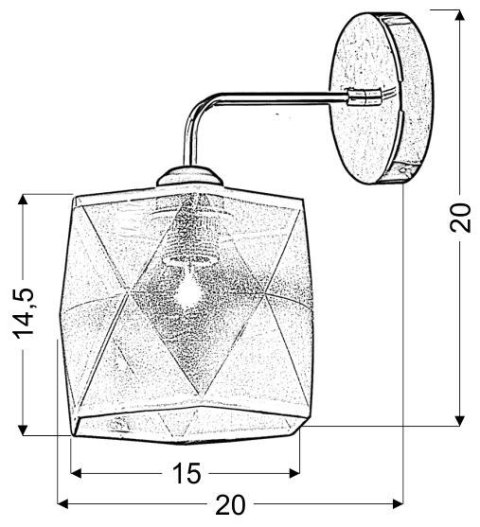 NOSJA LAMPA KINKIET 1X40W E27 CHROM NOSJA LAMPA KINKIET 1X40W E27 CHROM