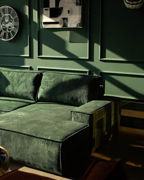 Narożnik PILLOW M prawy z funkcją spania zielony