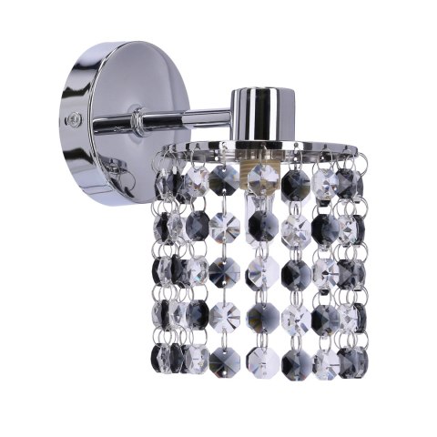 ROYAL LAMPA KINKIET 1X40W G9 CHROM+KRYSZTAŁKI CZARNE ROYAL LAMPA KINKIET 1X40W G9 CHROM+KRYSZTAŁKI CZARNE