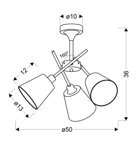 VOX LAMPA WISZĄCA 3X40W E14 CHROM Z ABAŻUREM VOX LAMPA WISZĄCA 3X40W E14 CHROM Z ABAŻUREM