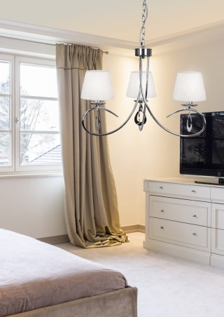 ARNIKA LAMPA WISZĄCA 3X40W E14 CHROM / BIAŁY